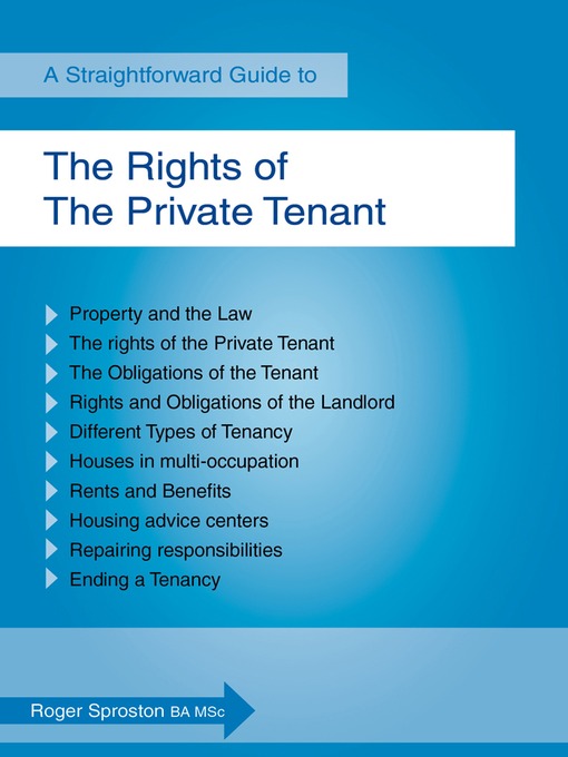 Title details for The Rights of the Private Tenant by Roger Sproston - Available